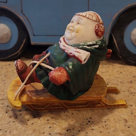 Solomon athe Sledder Dept 56 Monks at Christmas Porcelain Figurine - Picture 5 of 7